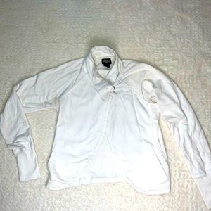 Blue Asphalt White Sweater Light Jacket Size Small